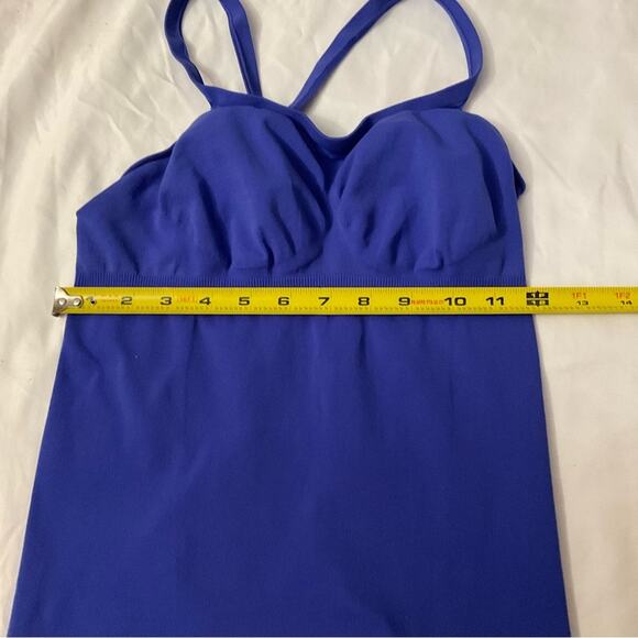 Barely There Blue Spandex Exercise Tank Camisole L Athleisure Activewear Casual - Picture 5 of 8